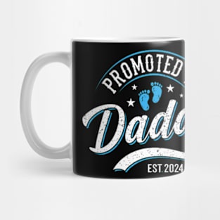 Dad Est 2024 Soon To Be Dad Promoted To Daddy Fathers Day Mug